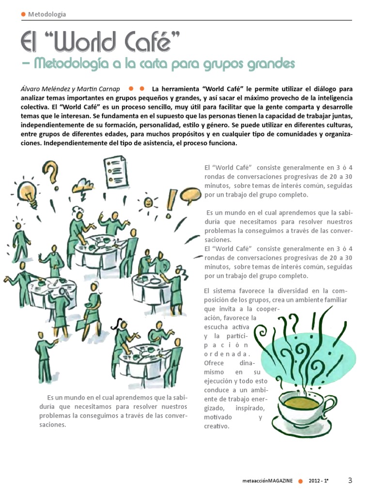 Metodología del World Café | PDF | café | Aprendizaje