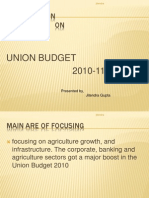 Presentation ON: Union Budget 2010-11