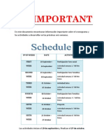 Actividades y Cronograma