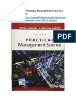 Test Bank For Practical Management Science 6th by Winston
