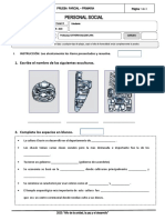 Evaluación de Personal Social III Unidad