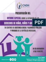 Informe Especial Derechos NNA CNDH