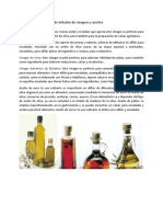 Aplicaciones Culinarias de Infusión de Vinagres y Aceites