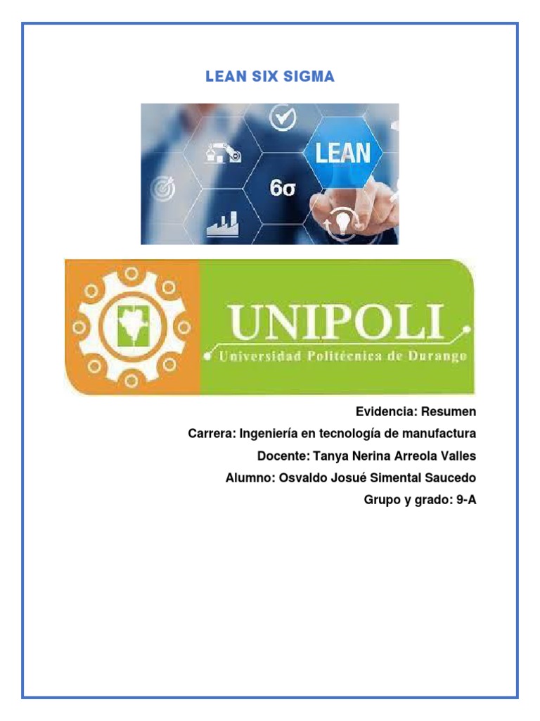 Lean Six Sigma en Ingeniería Manufactura | PDF | Arte