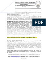 Acta Transaccional de Mutuo Acuerdo