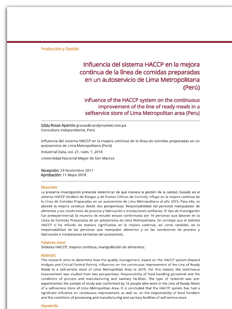 HACCP | PDF