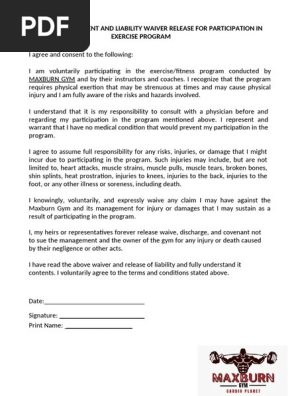 maxburn waiver
