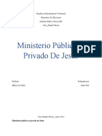 Ministerio Publico Y Privado de Jesus