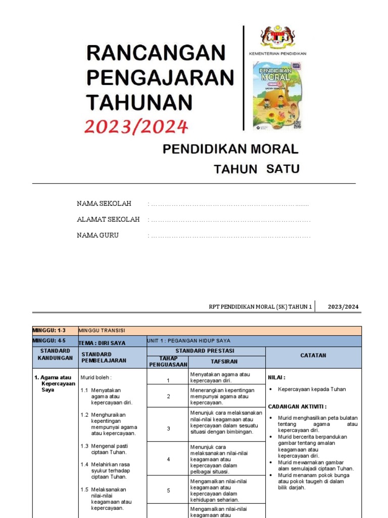 Tahun 1 | PDF | Karier & Perkembangan