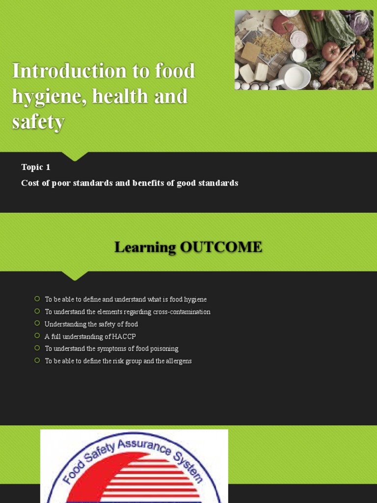 Chapter 1 Introduction To Food Hygiene Health And Safety Pdf