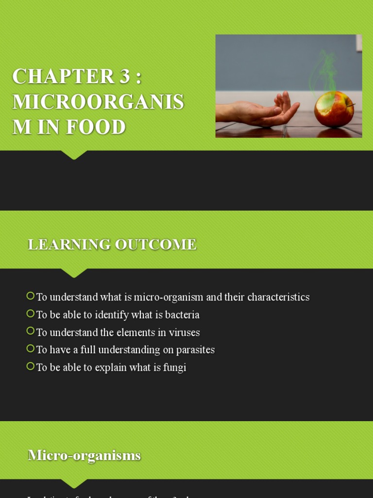 Chapter 3 - Microorganism in Food | PDF | Fungus | Microorganism
