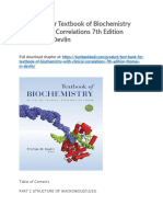 Test Bank For Textbook of Biochemistry With Clinical Correlations 7th Edition Thomas M Devlin