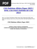 Css Pakistan Affairs 2023 Paper - FPSC Css Past Papers of Ce-2023