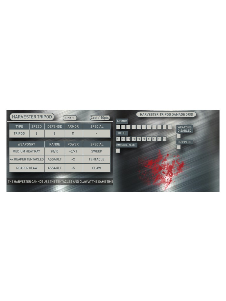 Harverster Tripod Card | PDF