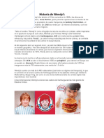 Historia de Wendys Tarea de Cultura Organizacional