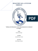 Informe de Bioquimica #9 - Colesterol