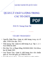 Bài Giảng Quản Lý Chất Lượng Trong Các Tổ Chức (6 Chương) - PGS - TS. Trương Đoàn Thể