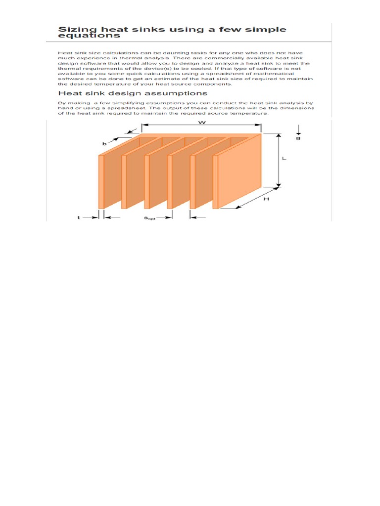 Heatsink Calculation PDF