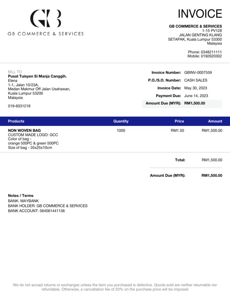 Invoice - GBINV 0007559 - 2023 06 14 | PDF