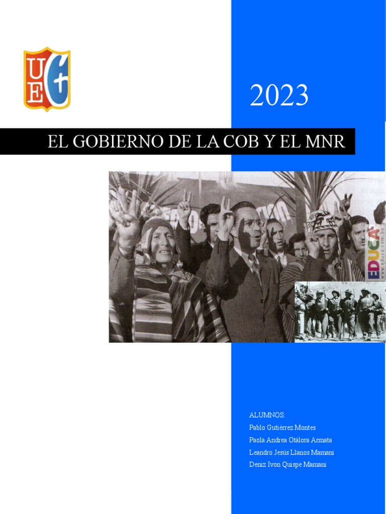 Gobierno de la COB y el MNR en Bolivia | PDF | Gobierno | Ciencias ...