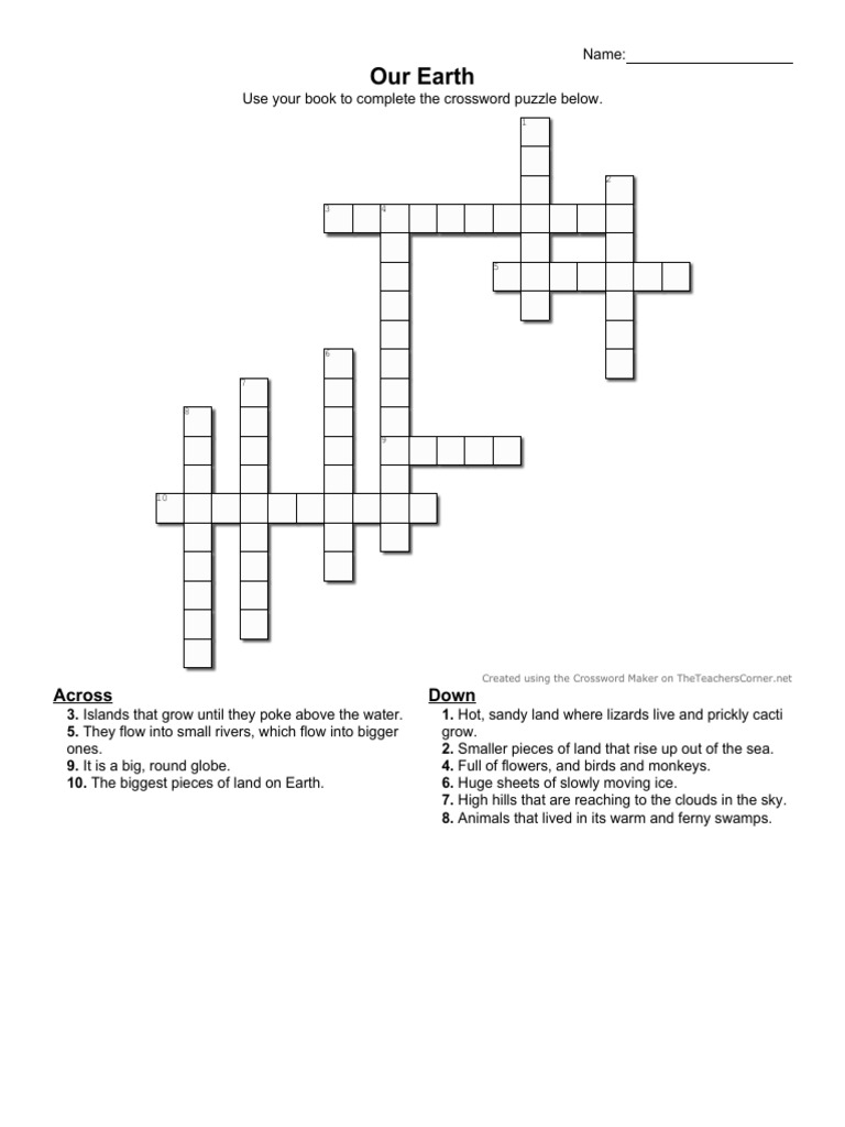 Our World Crossword Puzzle | PDF