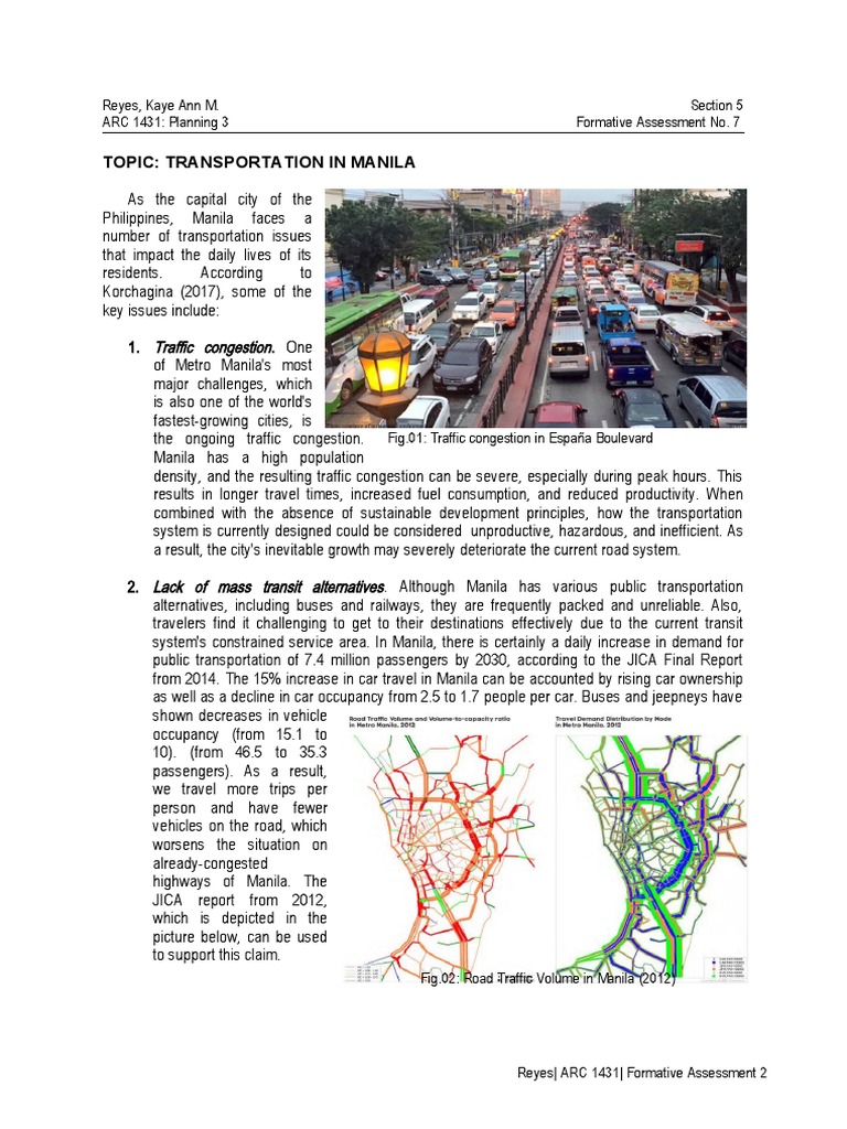 Transportation Challenges in Manila | PDF | Transport | Public Transport