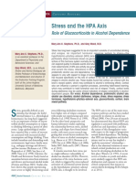 Stress alcohol HPA axis