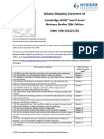 IGCSE Business SB Syllabus Map Final