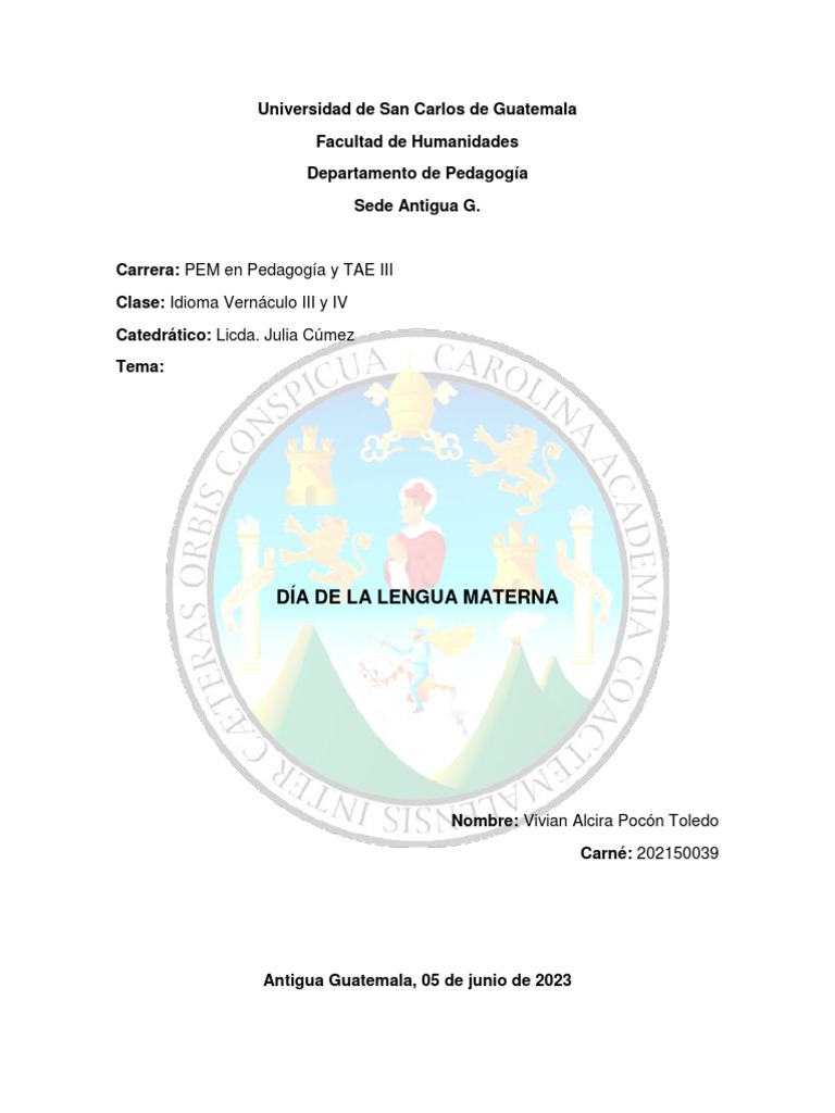 Importancia de la Lengua Materna | PDF | Primer idioma | Sociedad