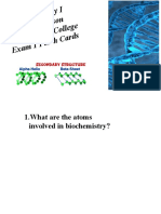 Biochemistry I Midterm Flash Cards