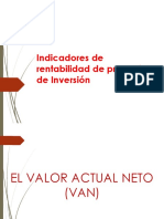 Indicadores de Rentabilidad Proyectos