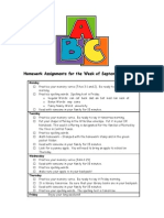 Assignments Sept 19