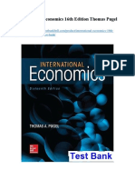 International Economics 16th Edition Thomas Pugel Test Bank