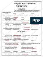 X Physics Book Mcqs