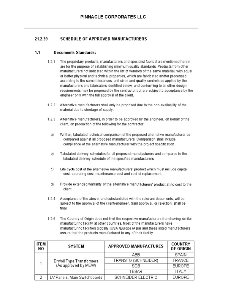 bunder-al-khairan-vender-list-pdf-specification-technical-standard