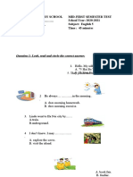 Mid-First Semester Test 5