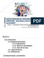 Apuntes Tema 3 - Variables Personales Implicadas en El Aprendizaje