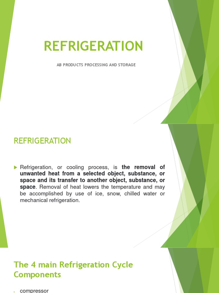 REFRIGERATION and COLD STORAGE PDF