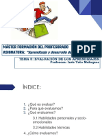 Apuntes Tema 5 La Evaluación de Los Aprendizajes