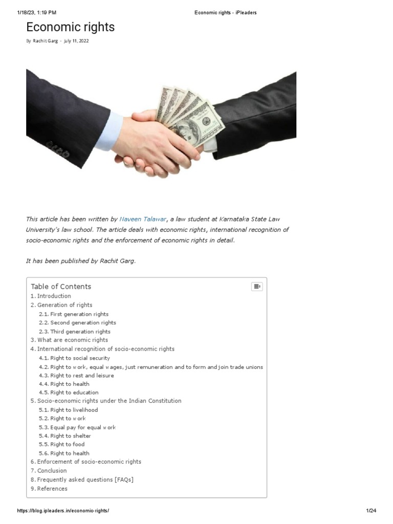 Understanding Economic Rights Explained | PDF | International Labour ...