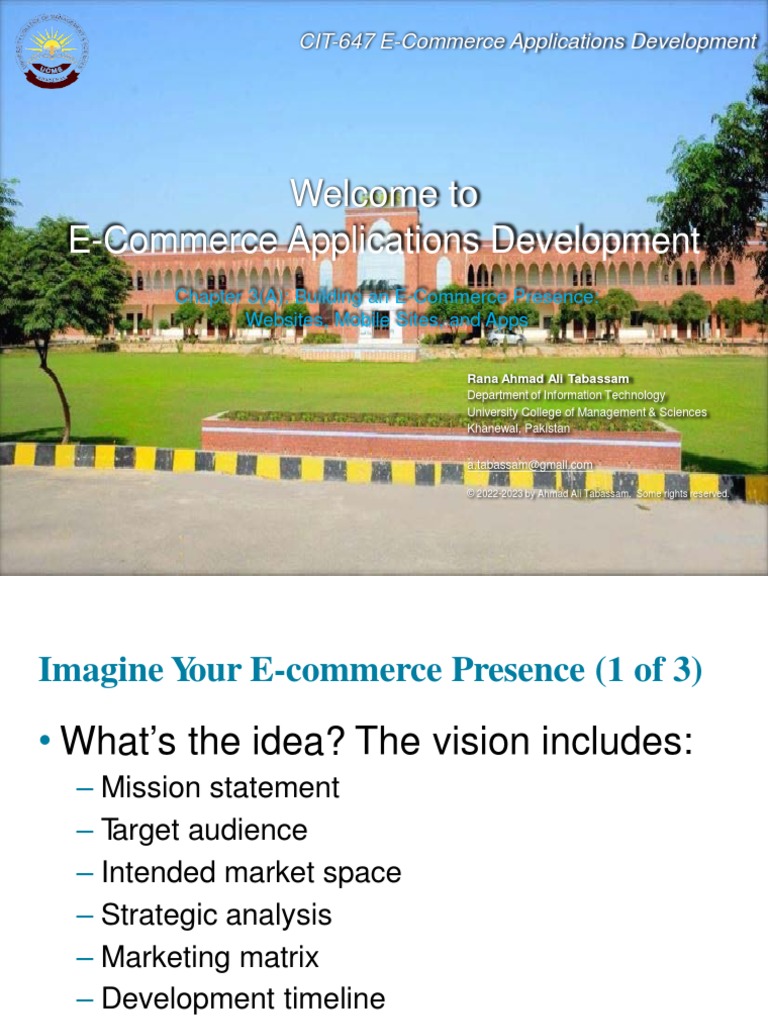 Lecture 07 - Building an E-Commerce Presence | PDF | Databases