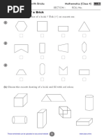 3D Object View Worksheets for Class 4 | PDF