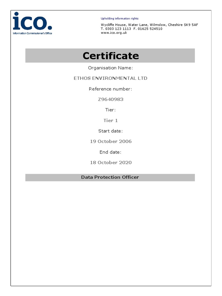What Is A Ico Certificate: Ico Certificate – RZAWS