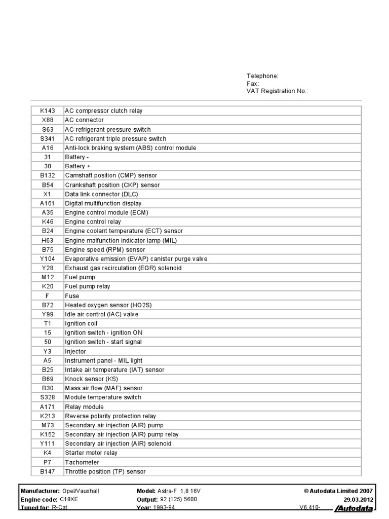 Opel Astra-F 1.8 16V Wiring Guide | PDF | Ignition System | Modulation