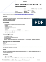 CV03N Error "Network Address DEFAULT of Your Computer Is Not Maintained"