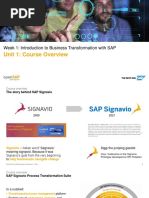 OpenSAP Signavio1 Week 1 Unit 1 Intro Presentation