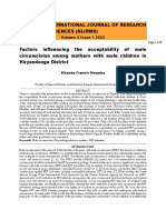 Factors Influencing The Acceptability of Male Circumcision Among Mothers With Male Children in Kiryandongo District