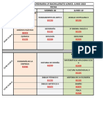 Calendario Exámenes Extraordinaria 2º Bachillerato Junio 23