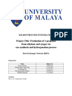 Final Process Integration Report (1-Propanol)