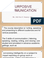 Purposive Communication Intro